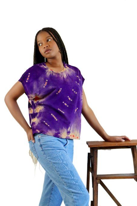 T-shirt Femme oversize en Batik / M